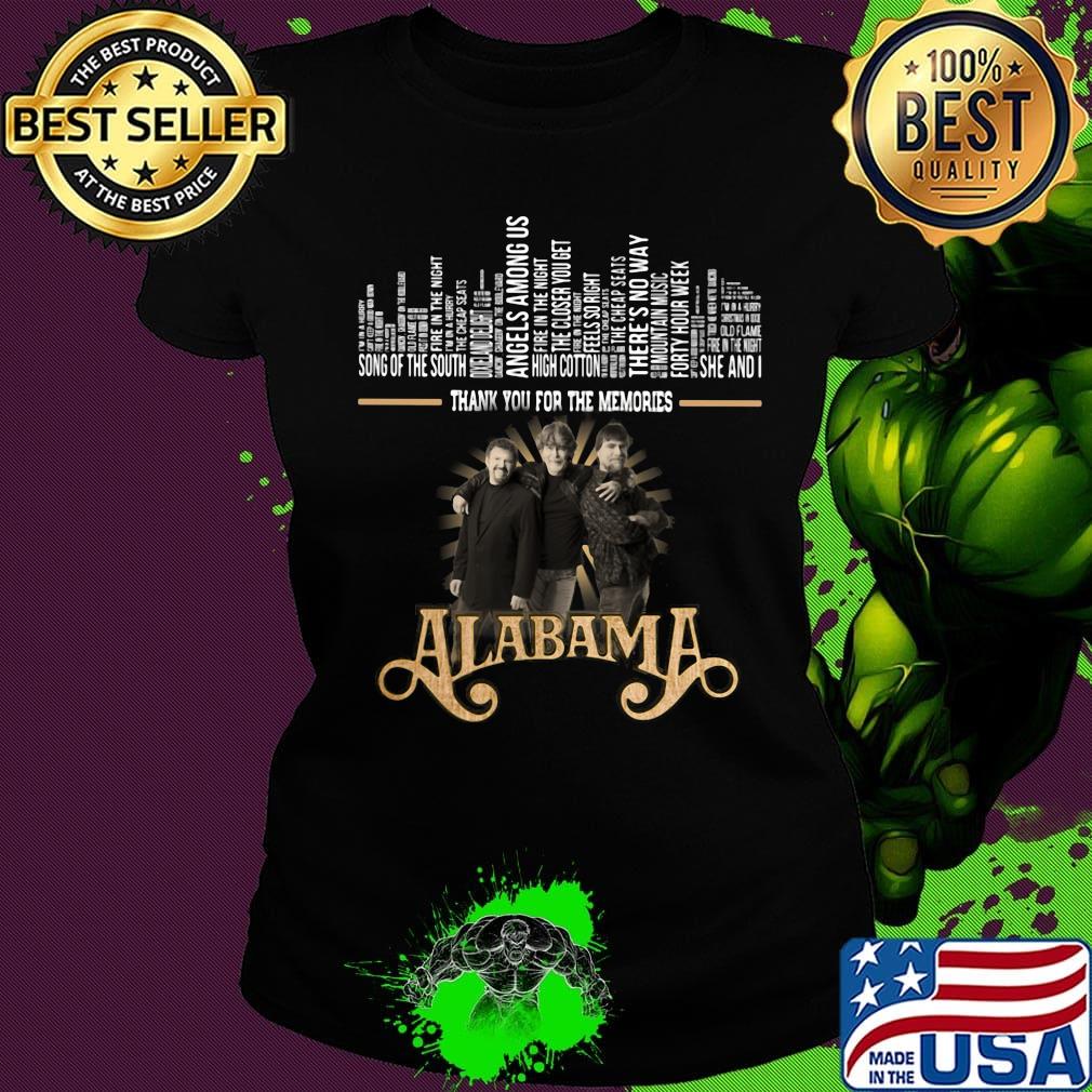 Thank you for the memories alabama band s Ladies tee Thank you for the memories alabama band s Ladies tee