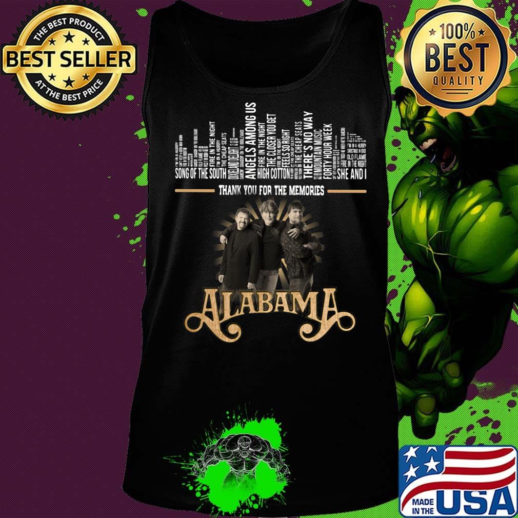 Thank you for the memories alabama band s Tank top Thank you for the memories alabama band s Tank top