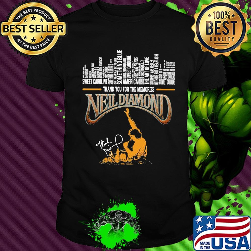 Thank you for the memories Neil Diamond signature shirt