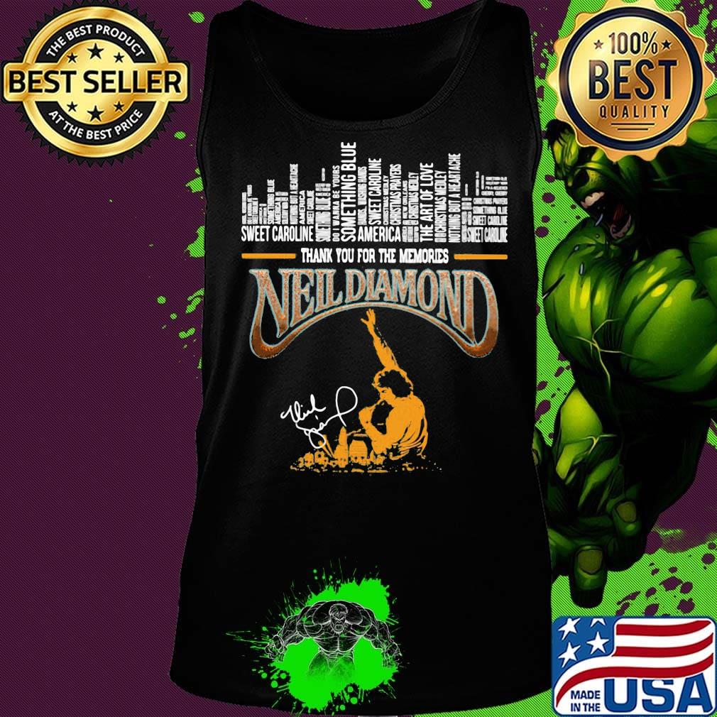 Thank you for the memories neil diamond signatures s Tank top Thank you for the memories neil diamond signatures s Tank top