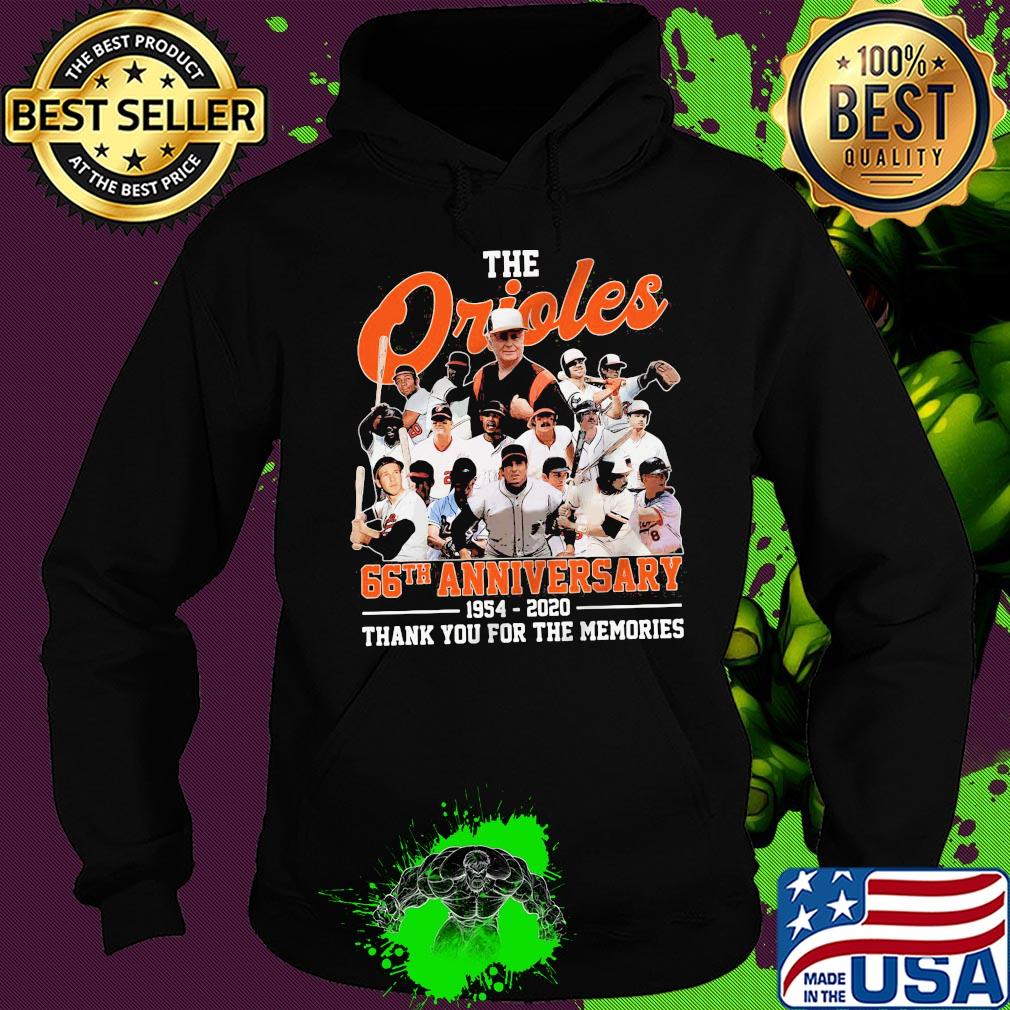The baltimore orioles 66th anniversary 1954 2020 thank you for the memories s Hoodie The baltimore orioles 66th anniversary 1954 2020 thank you for the memories s Hoodie