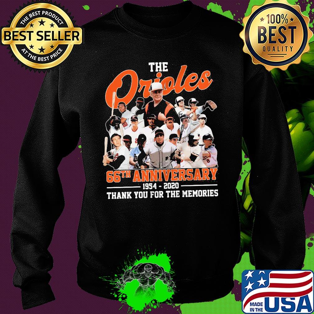 The baltimore orioles 66th anniversary 1954 2020 thank you for the memories s Sweater The baltimore orioles 66th anniversary 1954 2020 thank you for the memories s Sweater