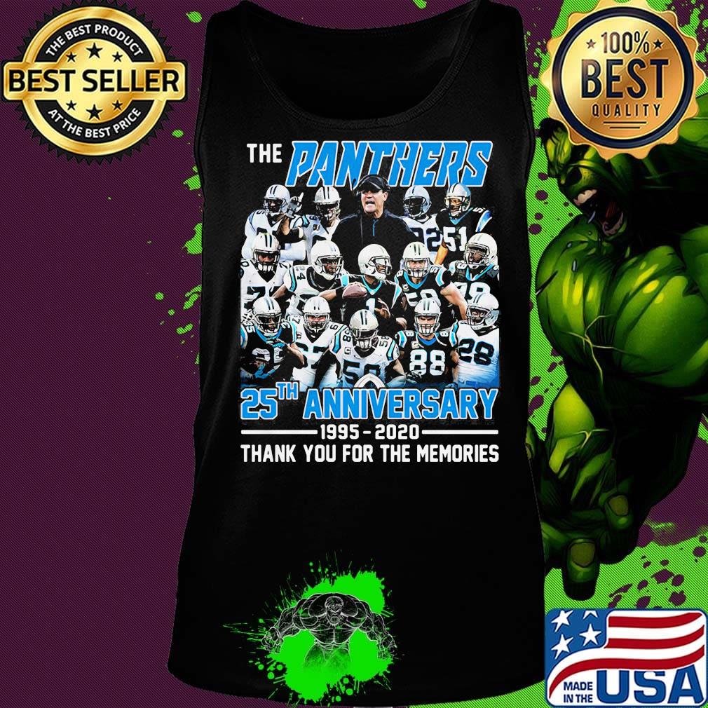 The carolina panthers 25th anniversary 1995 2020 thank you for the memories s Tank top The carolina panthers 25th anniversary 1995 2020 thank you for the memories s Tank top