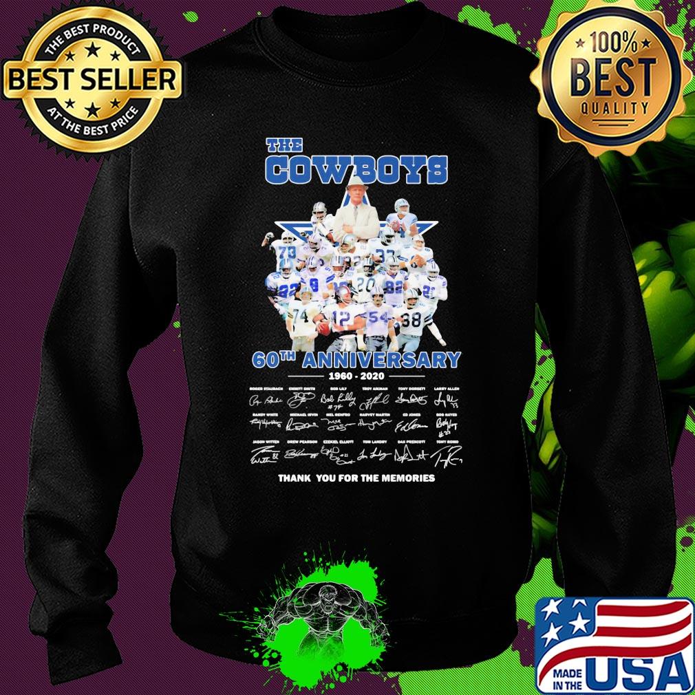 The cowboys 60th anniversary 1960 2020 thank you for the memories signatures s Sweater The cowboys 60th anniversary 1960 2020 thank you for the memories signatures s Sweater