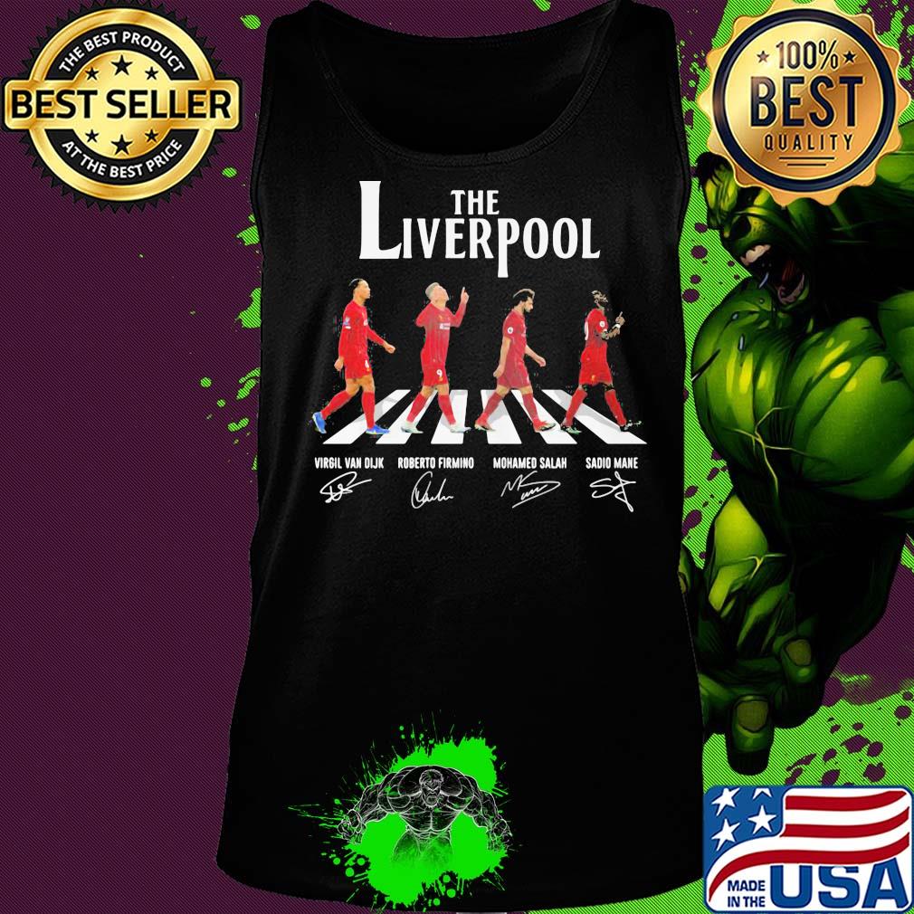 The liverpool abbey road virgil van dijk roberto firmino mohamed salah sadio mane signatures s Tank top The liverpool abbey road virgil van dijk roberto firmino mohamed salah sadio mane signatures s Tank top