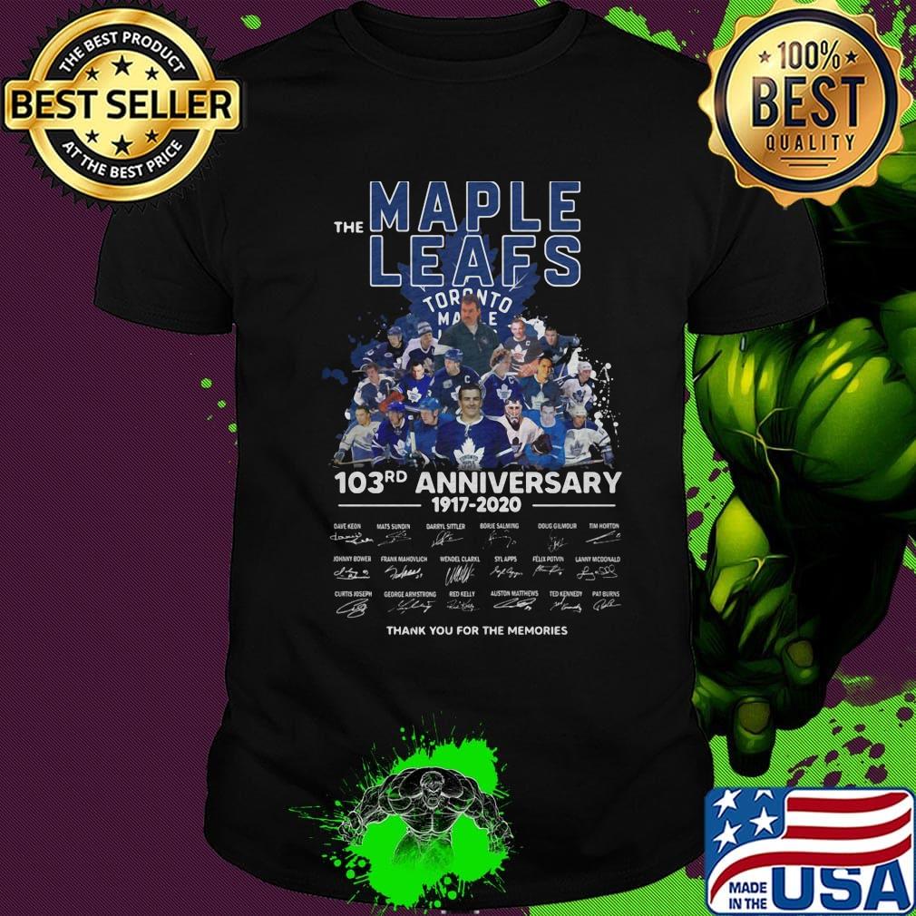 The Maple Leafs Toronto 103rd anniversary 1917-2020 signature shirt