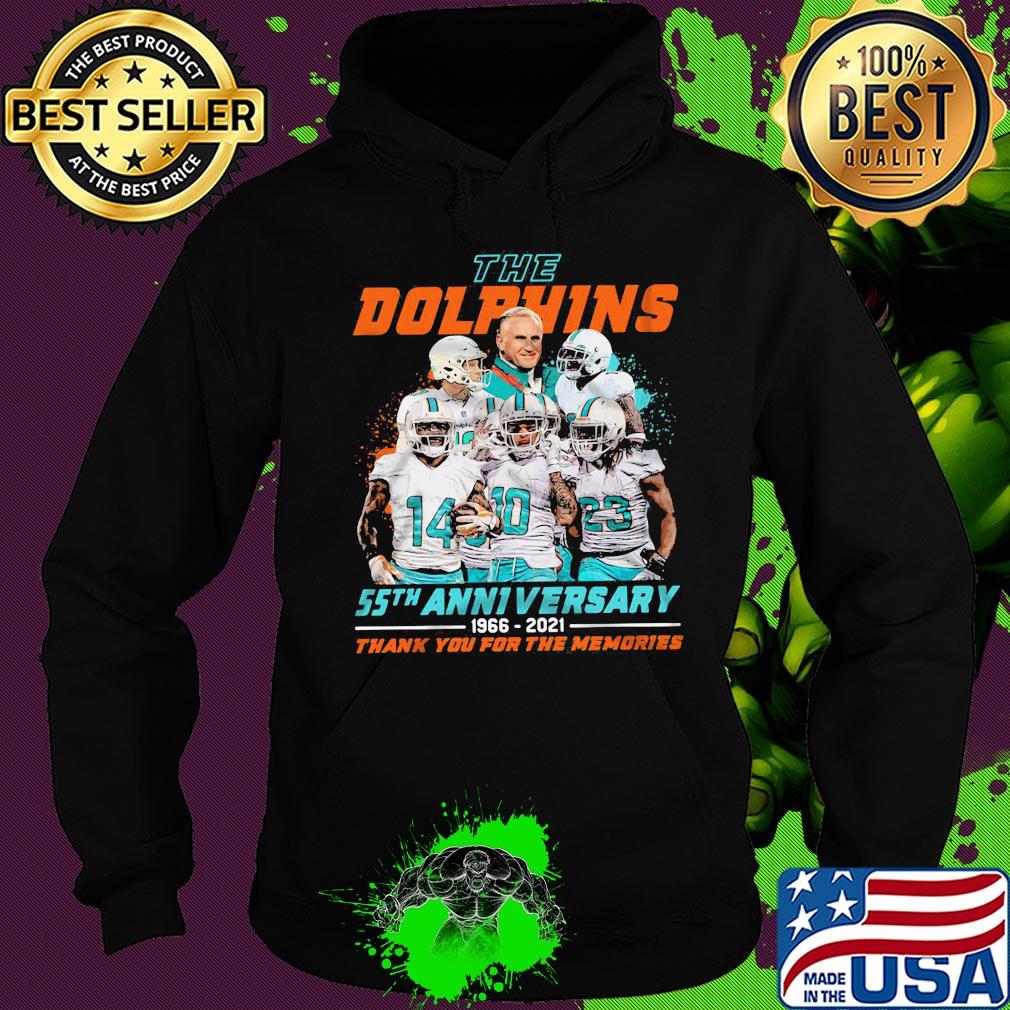 The miami dolphins 55th anniversary 1966 2021 thank you for the memories s Hoodie The miami dolphins 55th anniversary 1966 2021 thank you for the memories s Hoodie