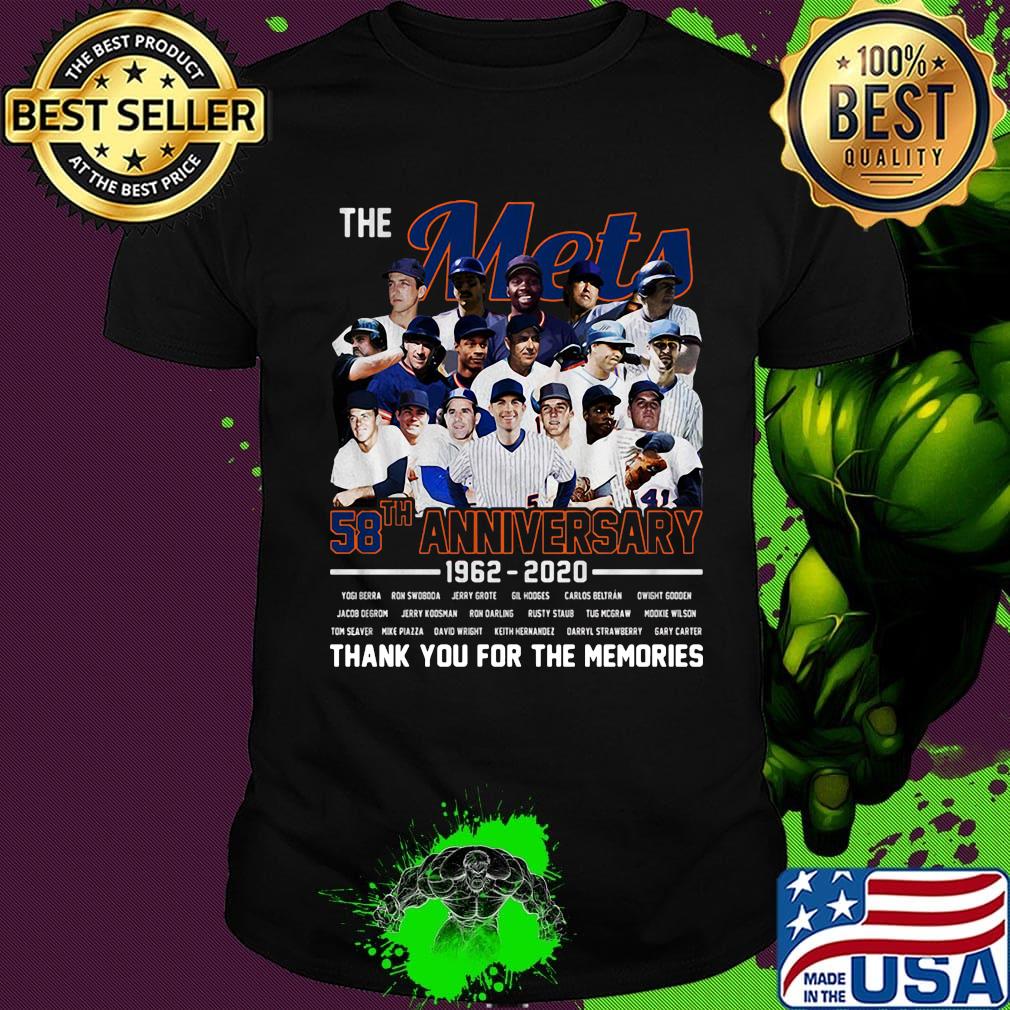 The new york mets 58th anniversary 1962 2020 thanks you for the memories shirt
