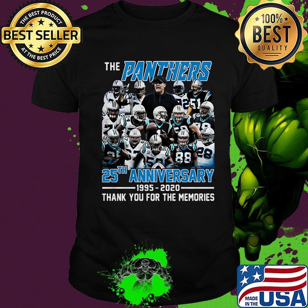The panthers 25th anniversary 1995 2020 thank you for the memories shirt