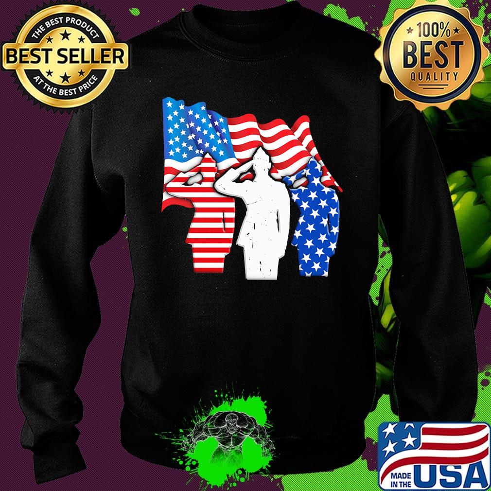 The Soldier Salutes American Flag Independence Day Shirt Sweater The Soldier Salutes American Flag Independence Day Shirt Sweater