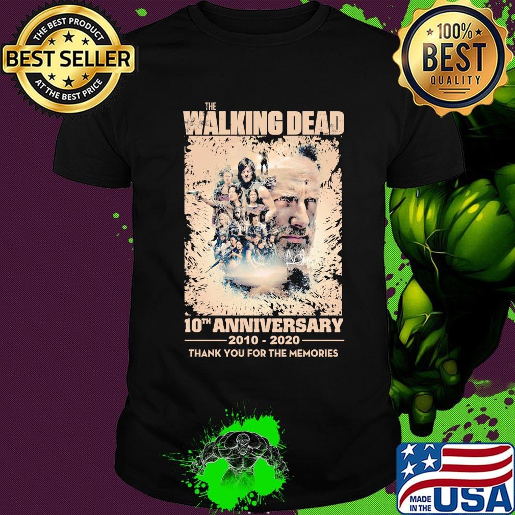The walking dead movie 10th anniversary 2010 2020 thank you for the memories signature shirt