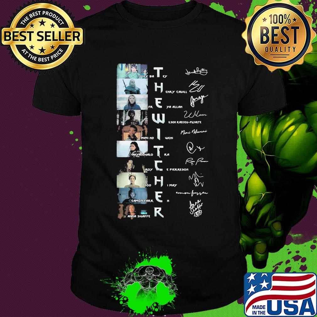 The witcher movie characters signatures shirt