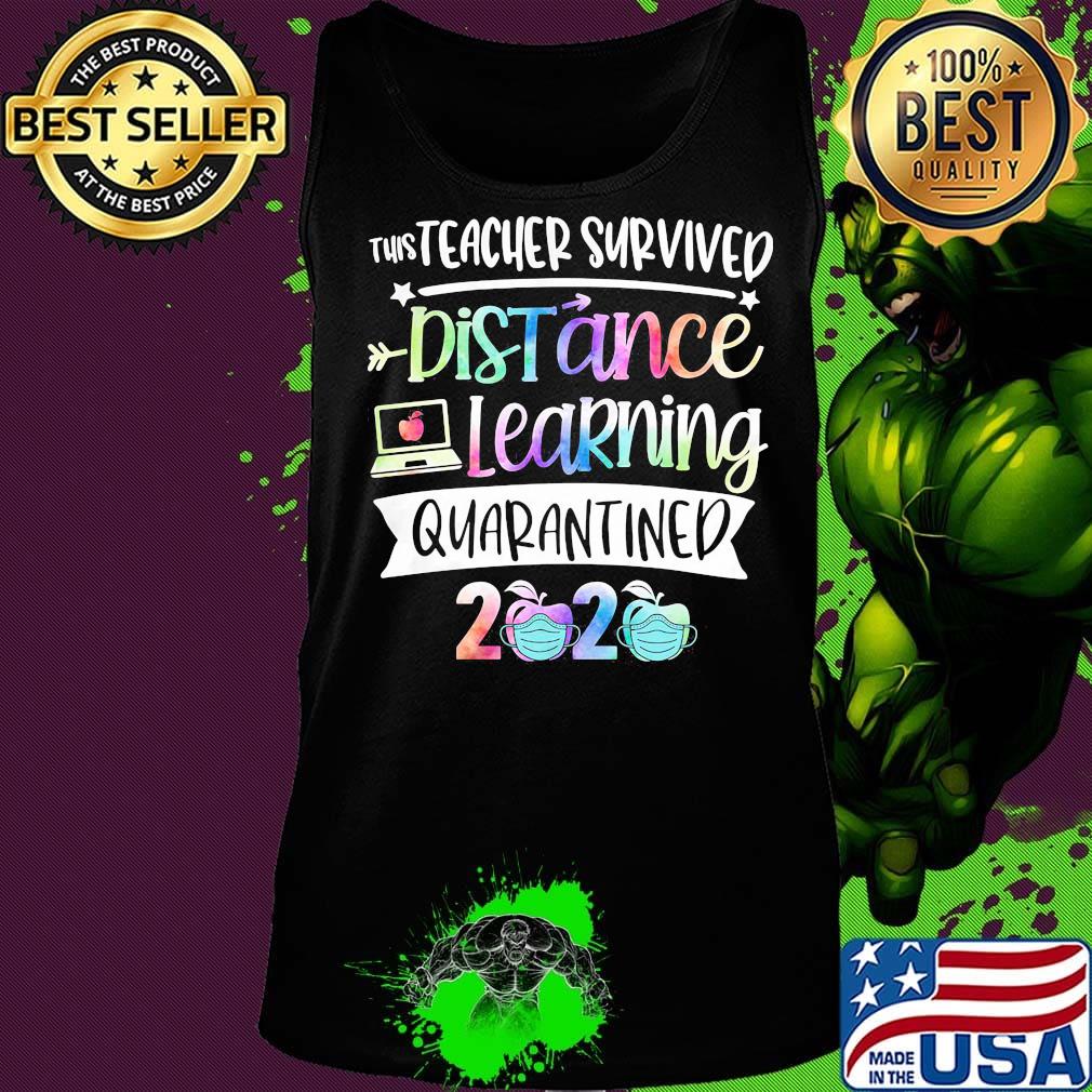 This teacher survived distance learning quarantined 2020 apple mask s Tank top This teacher survived distance learning quarantined 2020 apple mask s Tank top
