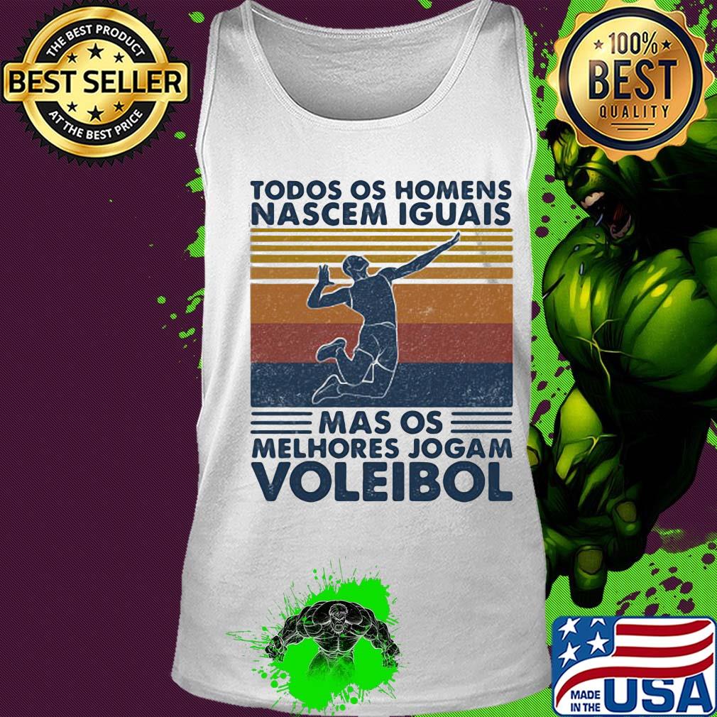 Todos os homens nascem iguais mas os melhores jogam voleibol vintage retro s Tank top Todos os homens nascem iguais mas os melhores jogam voleibol vintage retro s Tank top