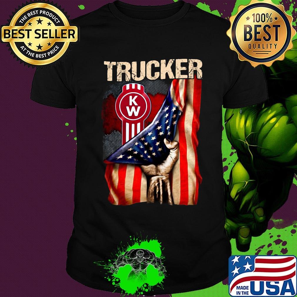 Trucker KW American flag shirt