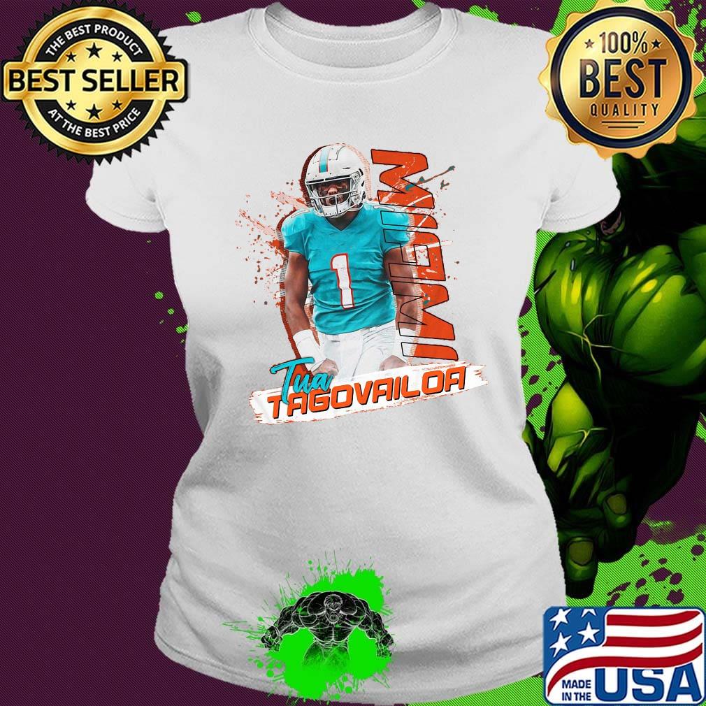 Tua tagovailoa 1 miami dolphins football s Ladies tee Tua tagovailoa 1 miami dolphins football s Ladies tee
