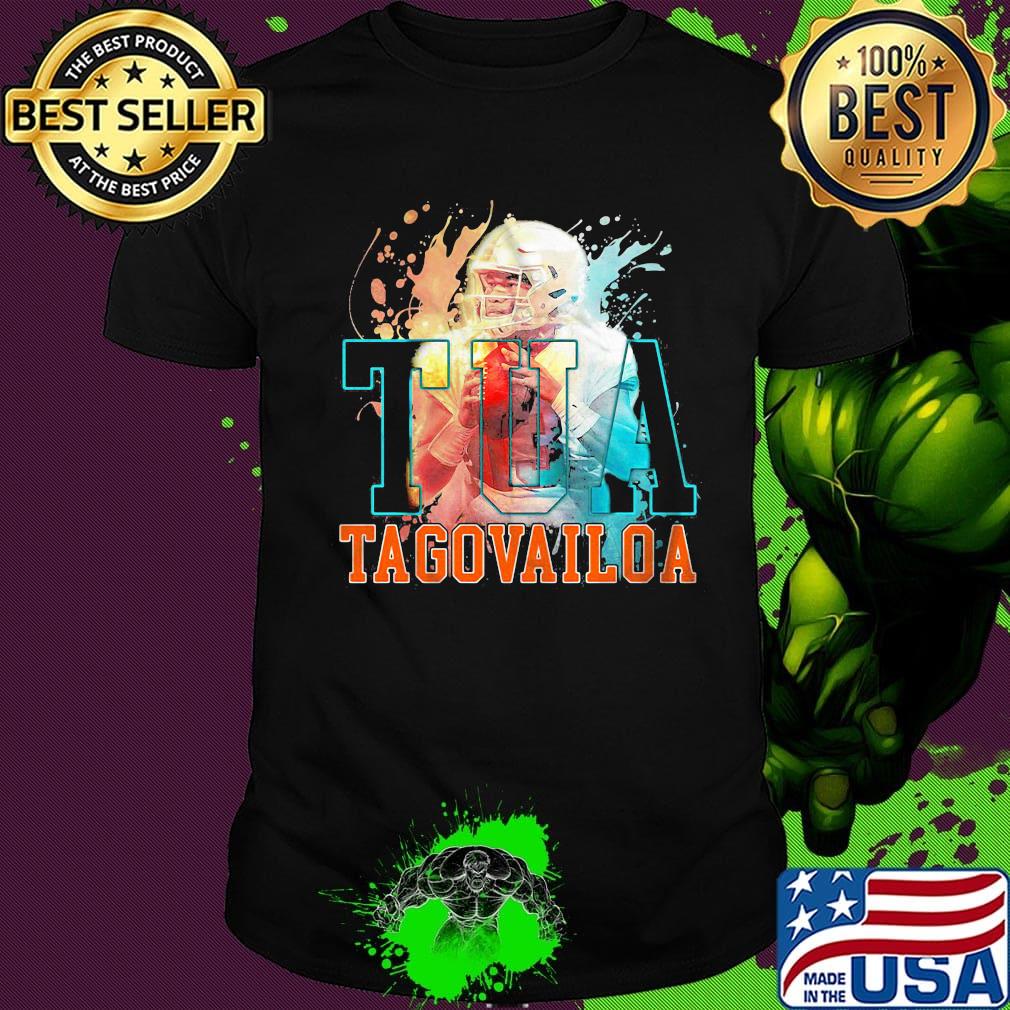 Tua tagovailoa miami dolphins football water colors shirt