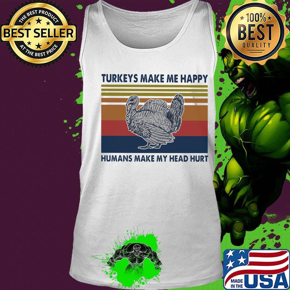 Tukeys make me happy humans make my head hurt vintage retro s Tank top Tukeys make me happy humans make my head hurt vintage retro s Tank top