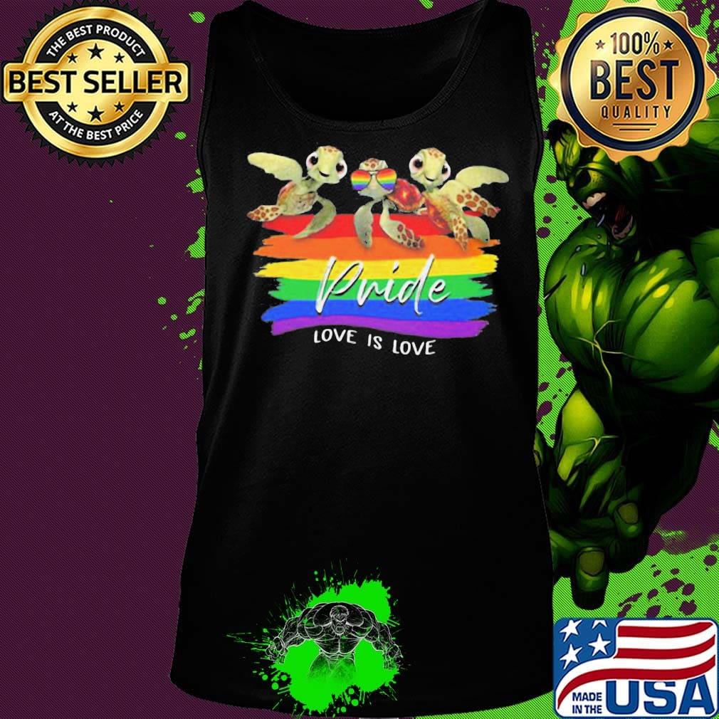Turtle LGBT Pride Rainbow Love Is Love Shirt Tank top Turtle LGBT Pride Rainbow Love Is Love Shirt Tank top
