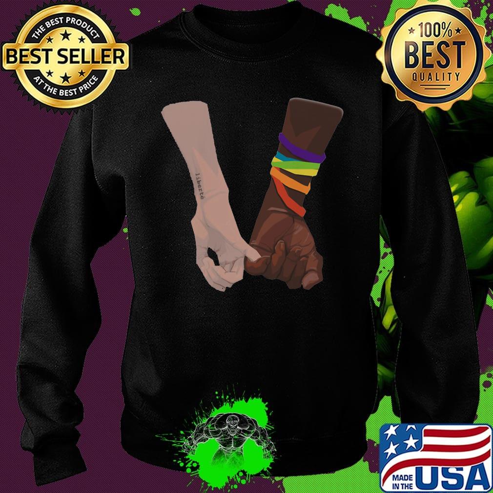 Two Hand Black Lives Matter Color Shirt Sweater Two Hand Black Lives Matter Color Shirt Sweater