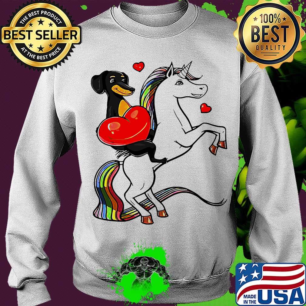 Unicorn And Dachshund Dog Heart s Sweater Unicorn And Dachshund Dog Heart s Sweater