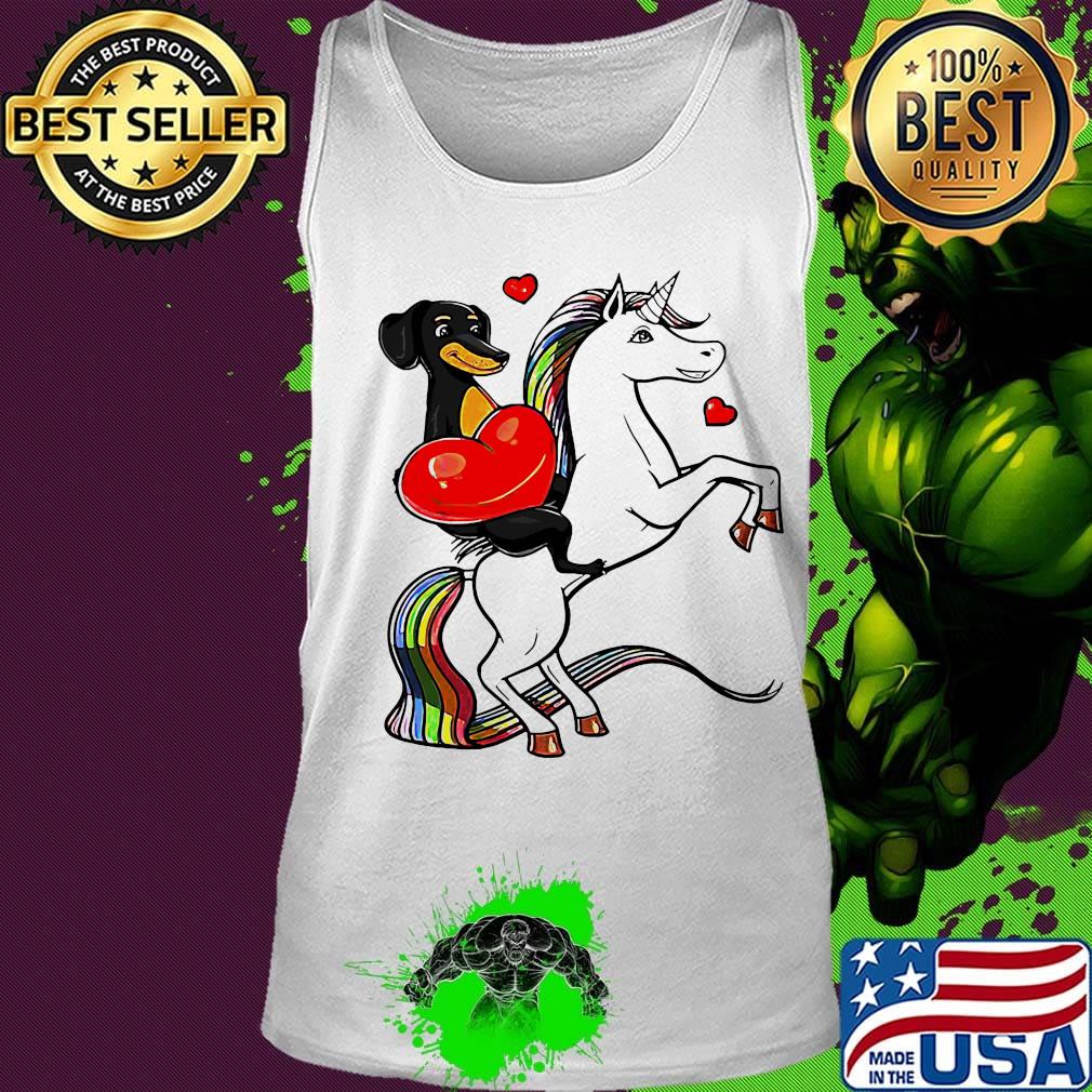 Unicorn And Dachshund Dog Heart s Tank top Unicorn And Dachshund Dog Heart s Tank top