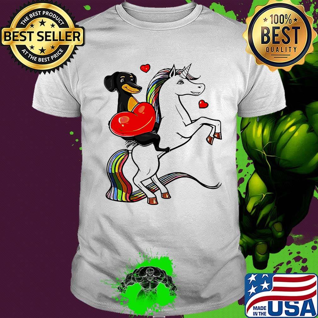 Unicorn And Dachshund Dog Heart shirt Unicorn And Dachshund Dog Heart shirt