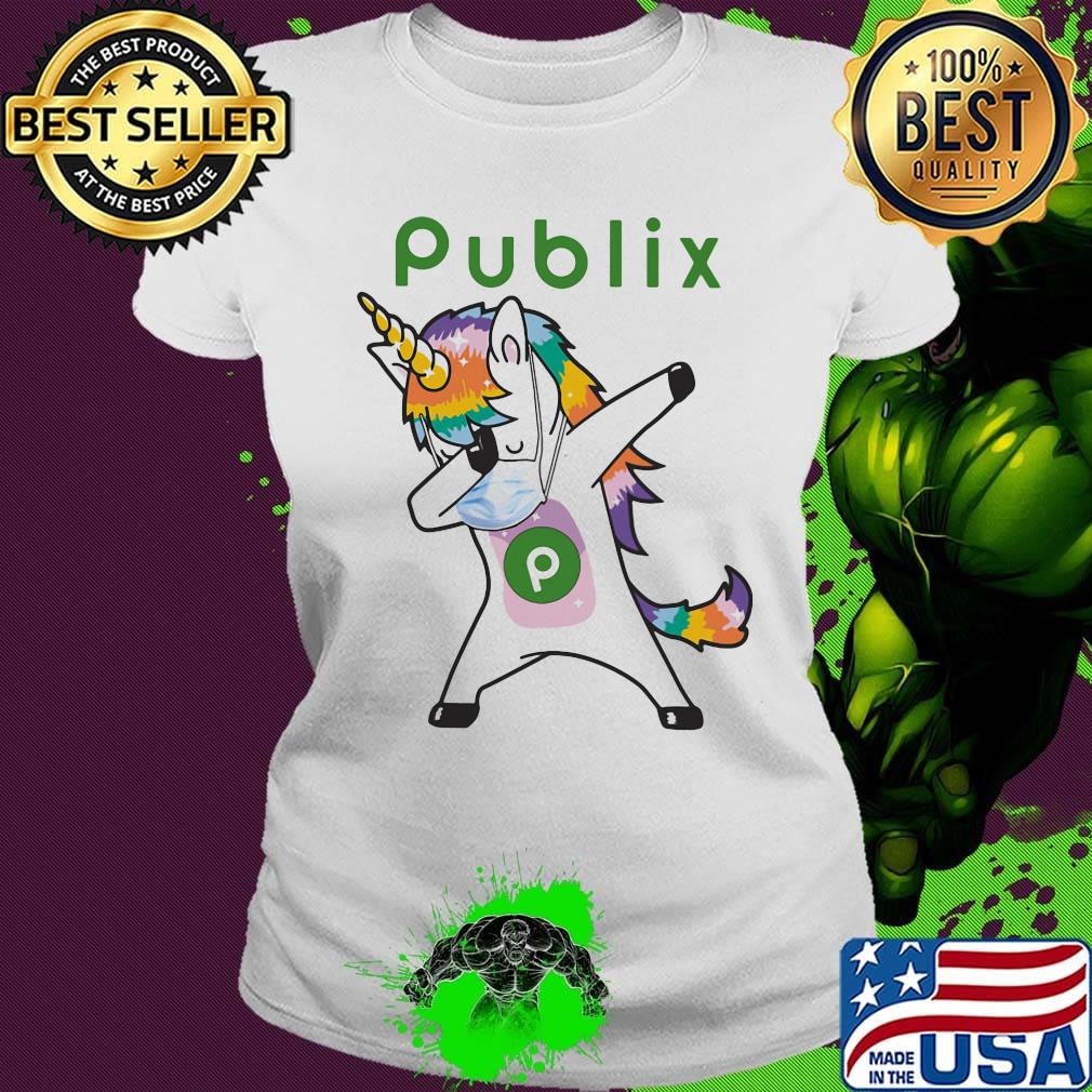 Unicorn mask publix logo star s Ladies tee Unicorn mask publix logo star s Ladies tee