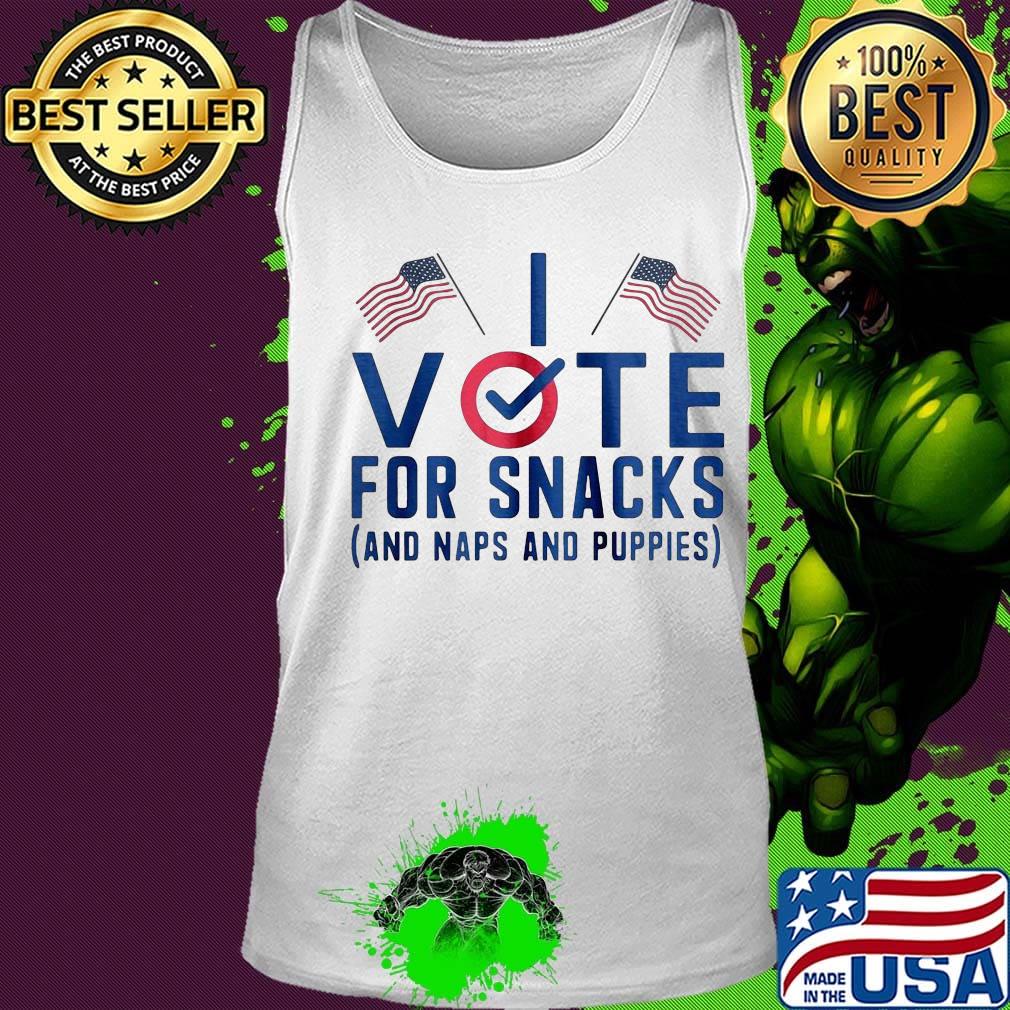 Vote for snacks and naps and puppies american flag independence day s Tank top Vote for snacks and naps and puppies american flag independence day s Tank top