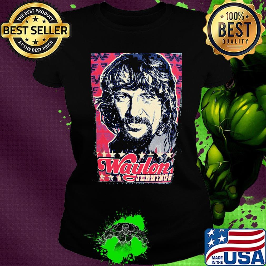 Waylon jennings stars art s Ladies tee Waylon jennings stars art s Ladies tee
