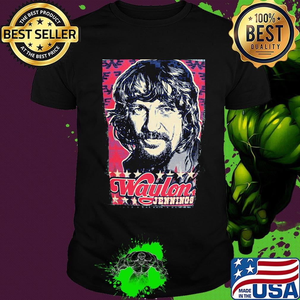 Waylon jennings stars art shirt