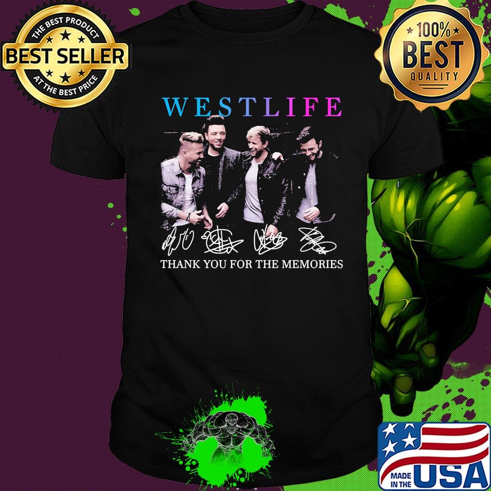 Westlife thank you for the memories signatures shirt