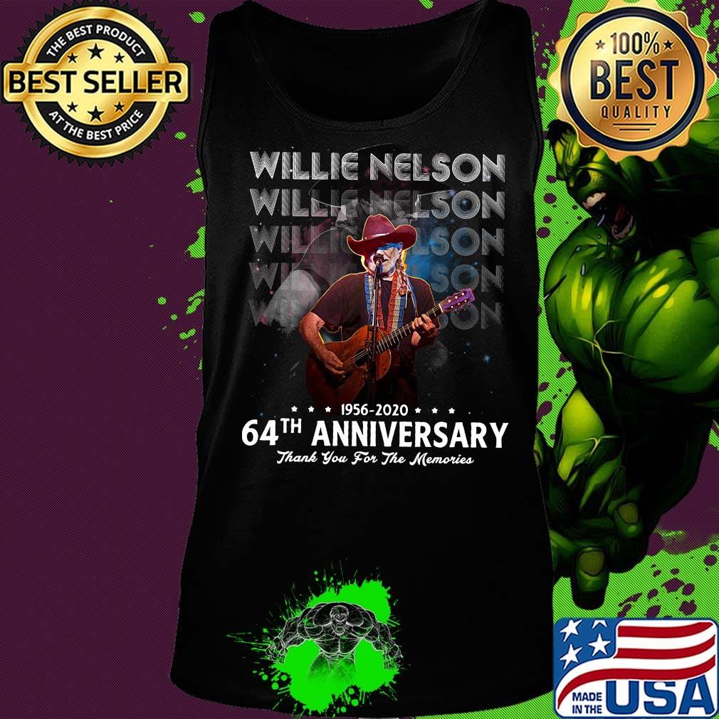 Willie nelson 64th anniversary 1956 2020 thank you for the memories stars s Tank top Willie nelson 64th anniversary 1956 2020 thank you for the memories stars s Tank top