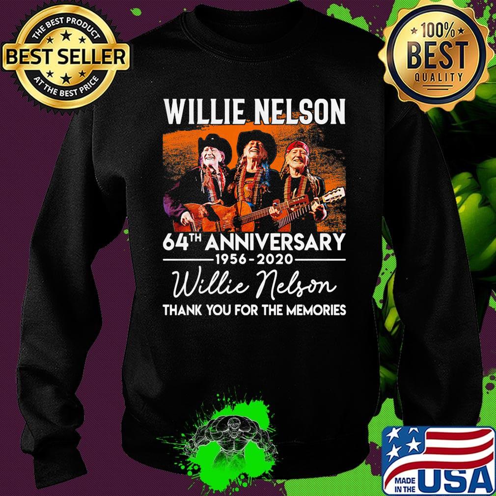 Willie nelson 64th anniversary 1956 2021 thank you for the memories signatures s Sweater Willie nelson 64th anniversary 1956 2021 thank you for the memories signatures s Sweater