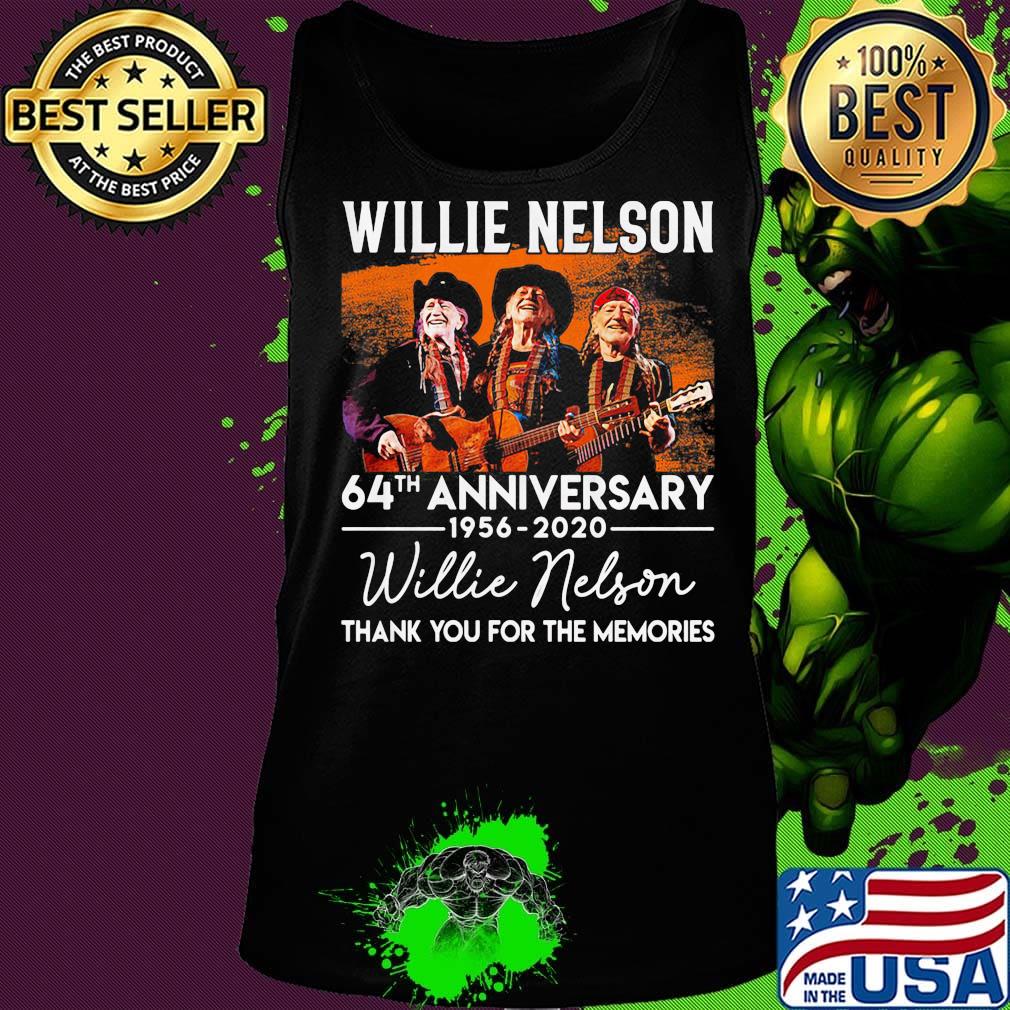 Willie nelson 64th anniversary 1956 2021 thank you for the memories signatures s Tank top Willie nelson 64th anniversary 1956 2021 thank you for the memories signatures s Tank top