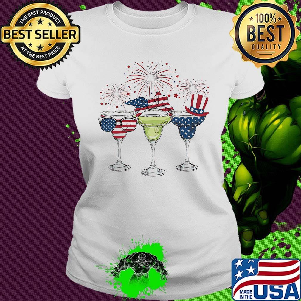 Wine Glass American flag independence day s Ladies tee Wine Glass American flag independence day s Ladies tee