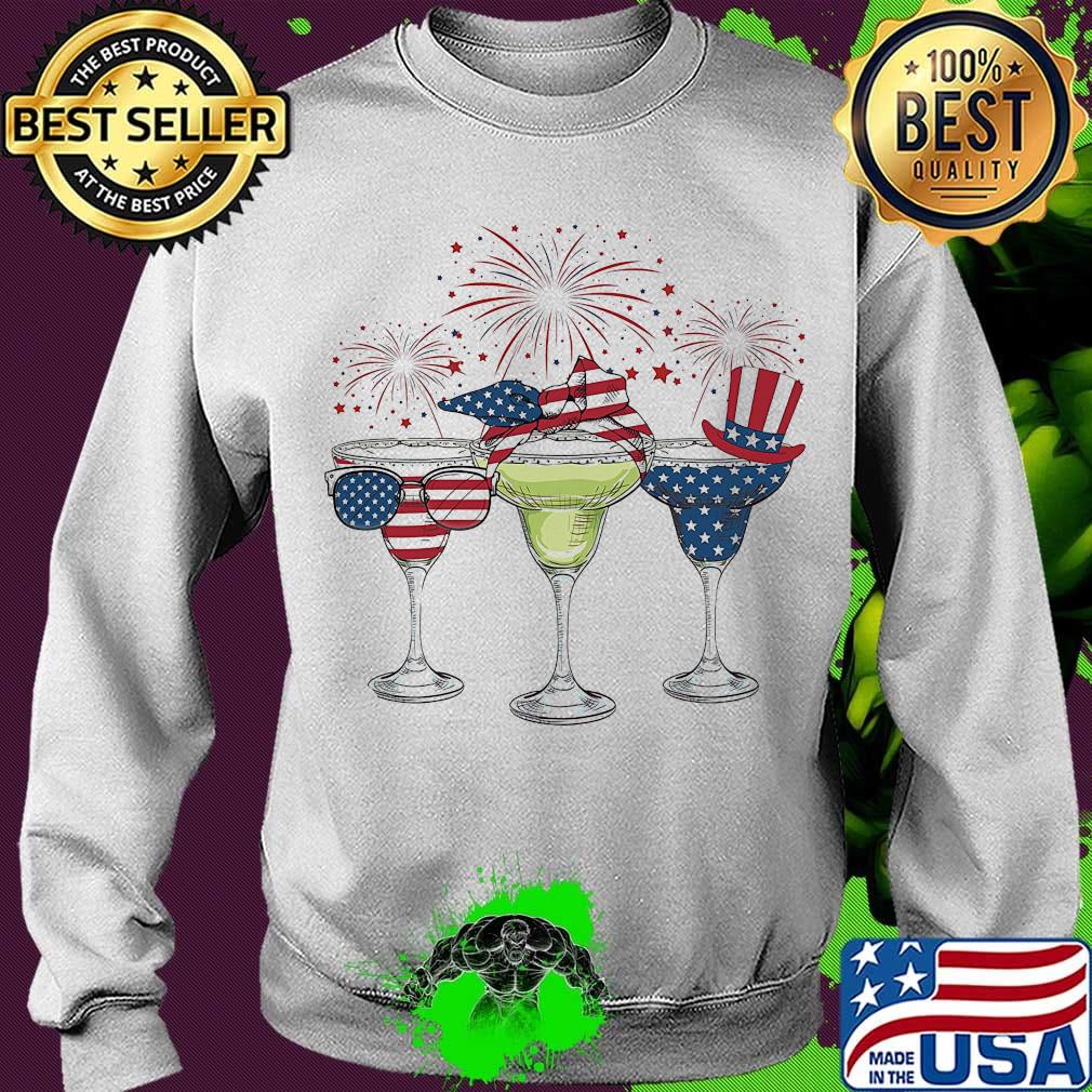 Wine Glass American flag independence day s Sweater Wine Glass American flag independence day s Sweater
