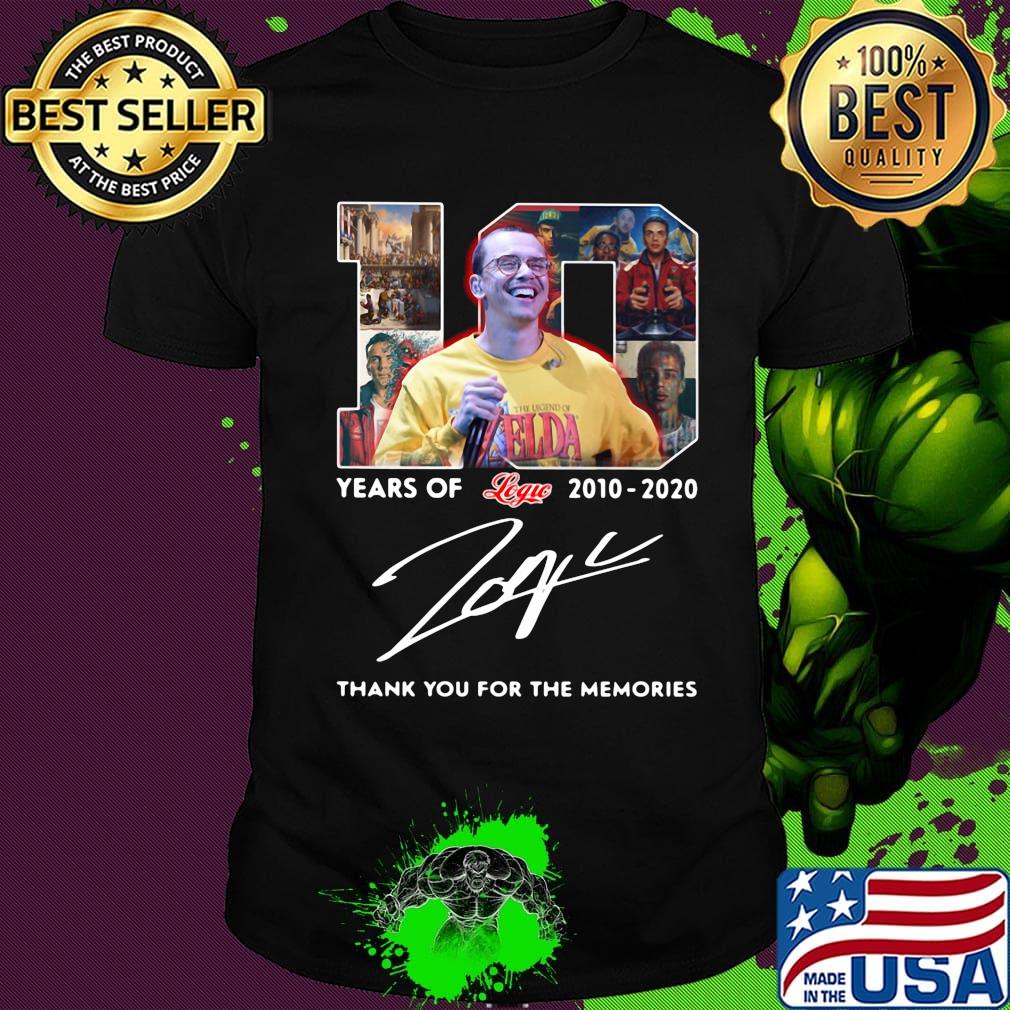 10 years of 2010 2020 logue thank you for the memories signature shirt
