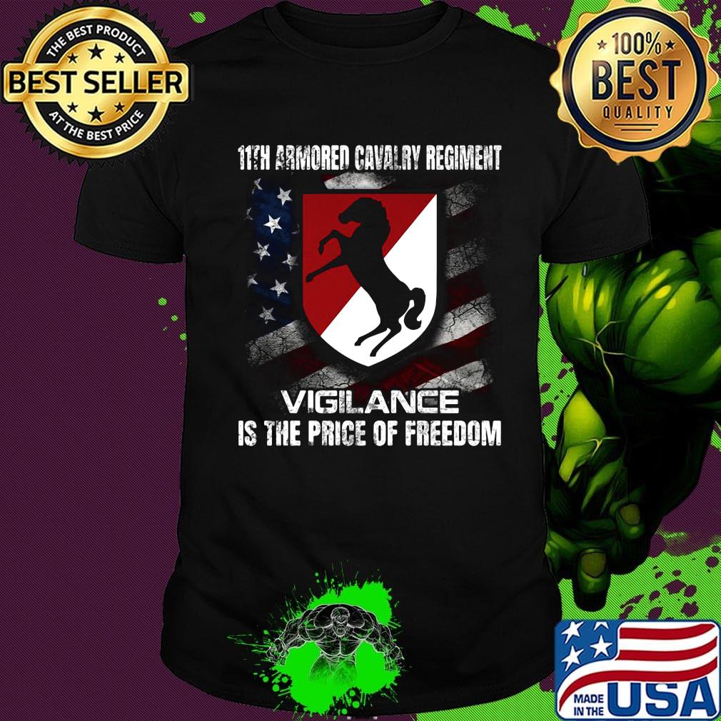 11th armored cavalry regiment vigilance is the price of freedom american flag independence day shirt
