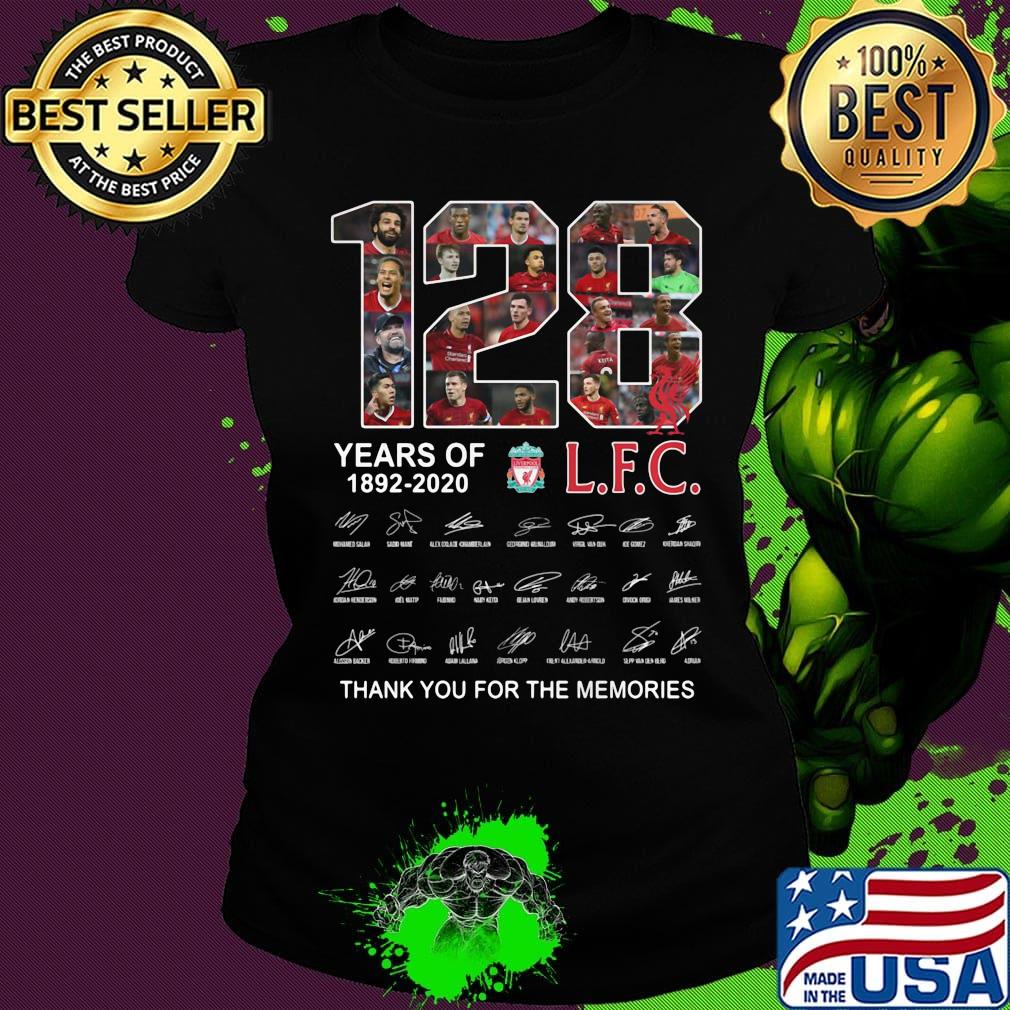 128 years of 1892 2020 liverpool football club players signatures s Ladies tee 128 years of 1892 2020 liverpool football club players signatures s Ladies tee
