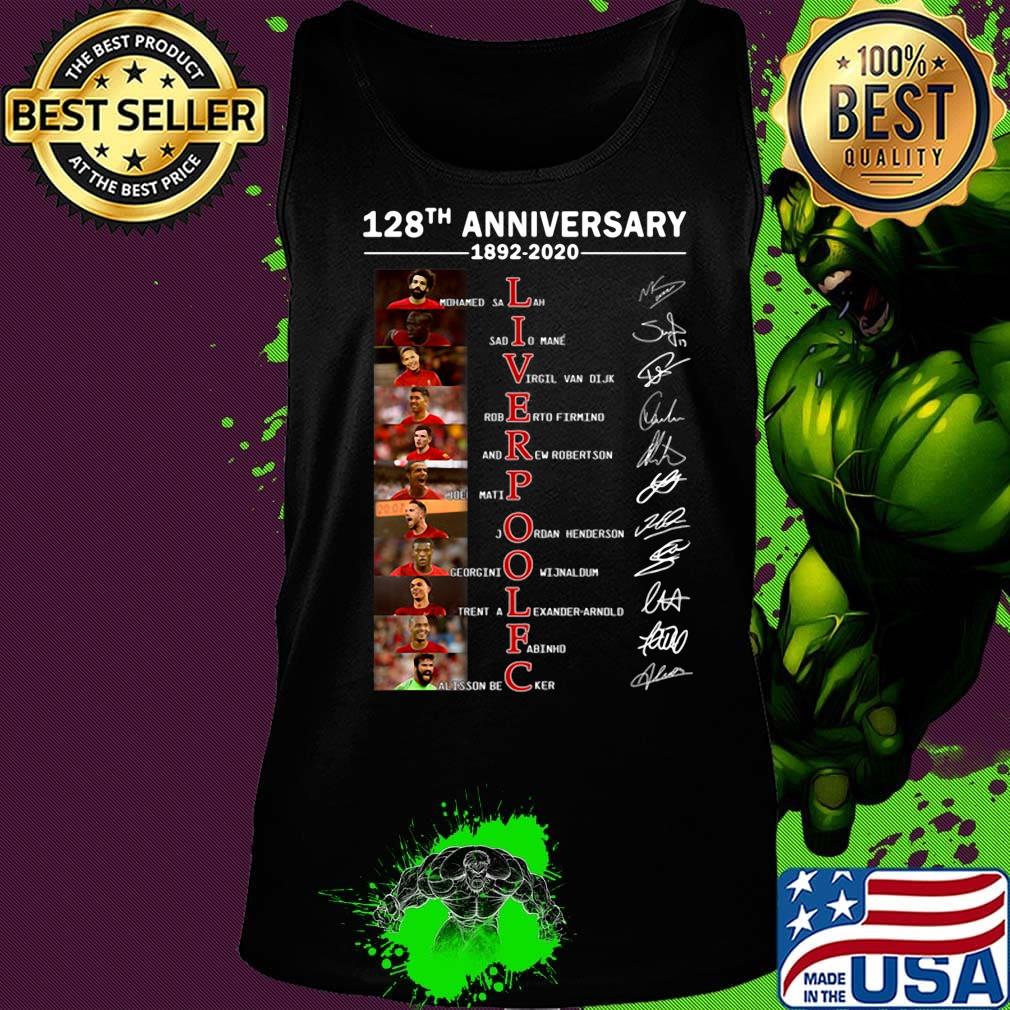 128th anniversary 1892 2020 liverpool fc players signatures s Tank top 128th anniversary 1892 2020 liverpool fc players signatures s Tank top