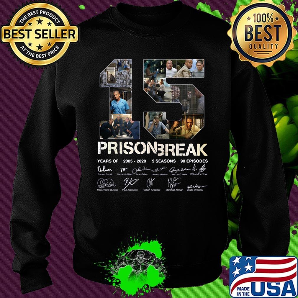 15 years of 2005-2020 5 season prison break signature s Sweater 15 years of 2005-2020 5 season prison break signature s Sweater
