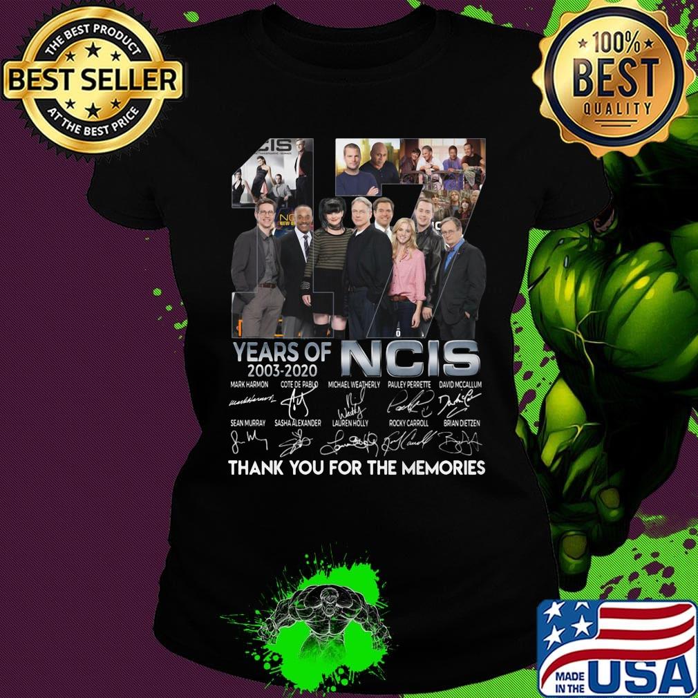 17 years of 2003-2020 NCIS thank you for the memories signature s Ladies tee 17 years of 2003-2020 NCIS thank you for the memories signature s Ladies tee