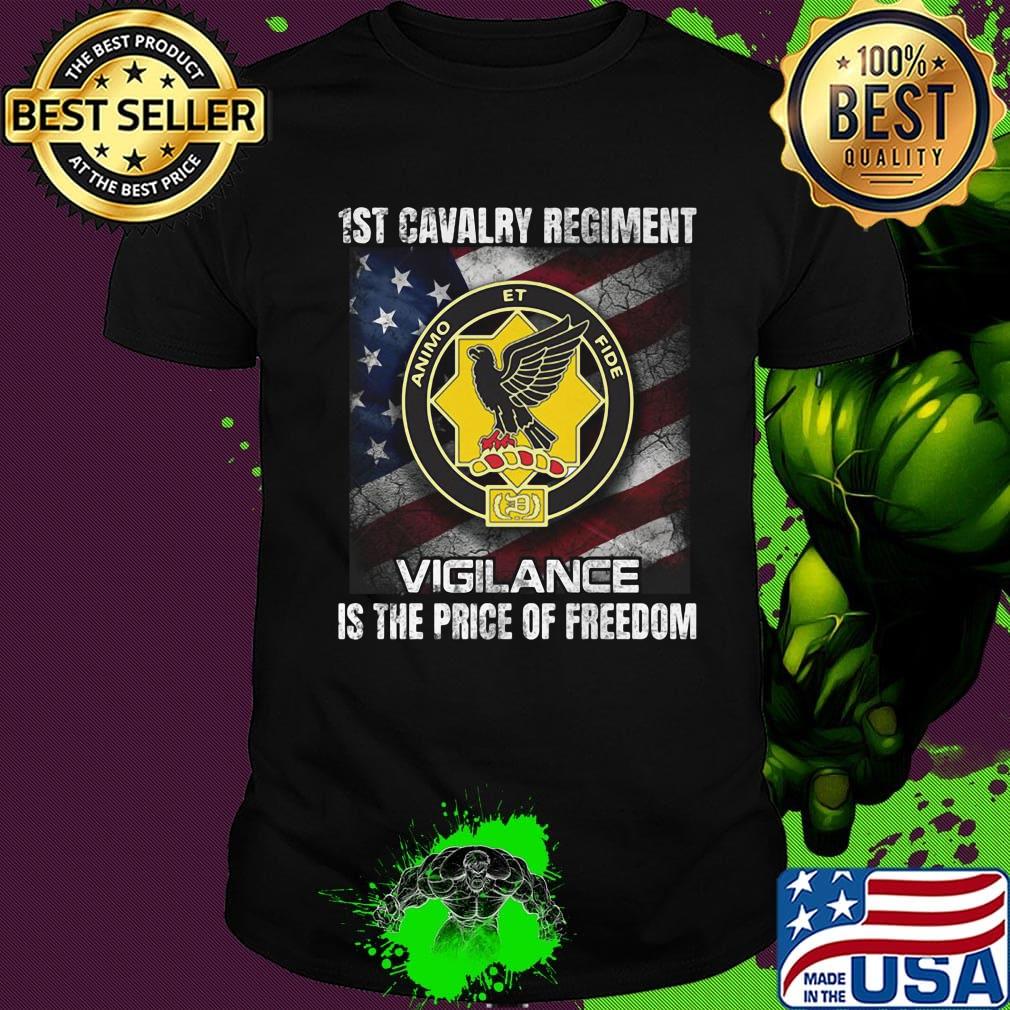 1st cavalry regiment vigilance is the price of freedom american flag independence day shirt