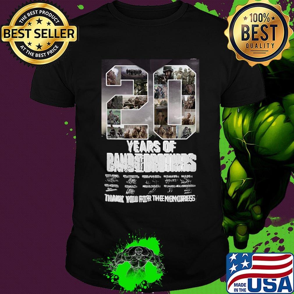 20 years of band of brothers thank you for the memories signatures shirt