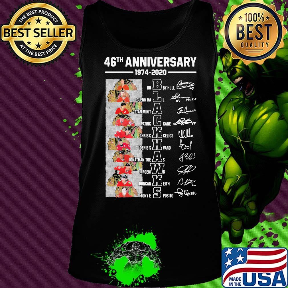 46th anniversary 1974 2020 washington blackhawks signatures s Tank top 46th anniversary 1974 2020 washington blackhawks signatures s Tank top