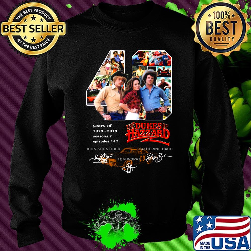 49 years of 1979 2019 seasons 7 episode 147 the dukes of hazzard signatures s Sweater 49 years of 1979 2019 seasons 7 episode 147 the dukes of hazzard signatures s Sweater