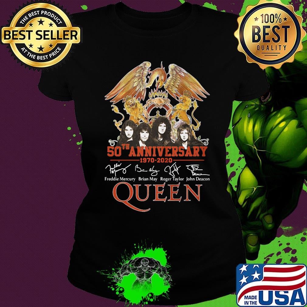 50th anniversary 1970 2020 queen band signatures s Ladies tee 50th anniversary 1970 2020 queen band signatures s Ladies tee