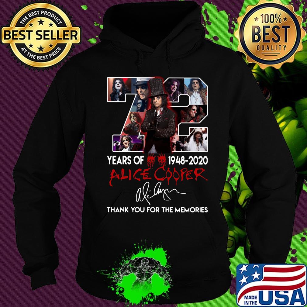 72 years of 1948 2020 alice cooper thank you for the memories signature s Hoodie 72 years of 1948 2020 alice cooper thank you for the memories signature s Hoodie