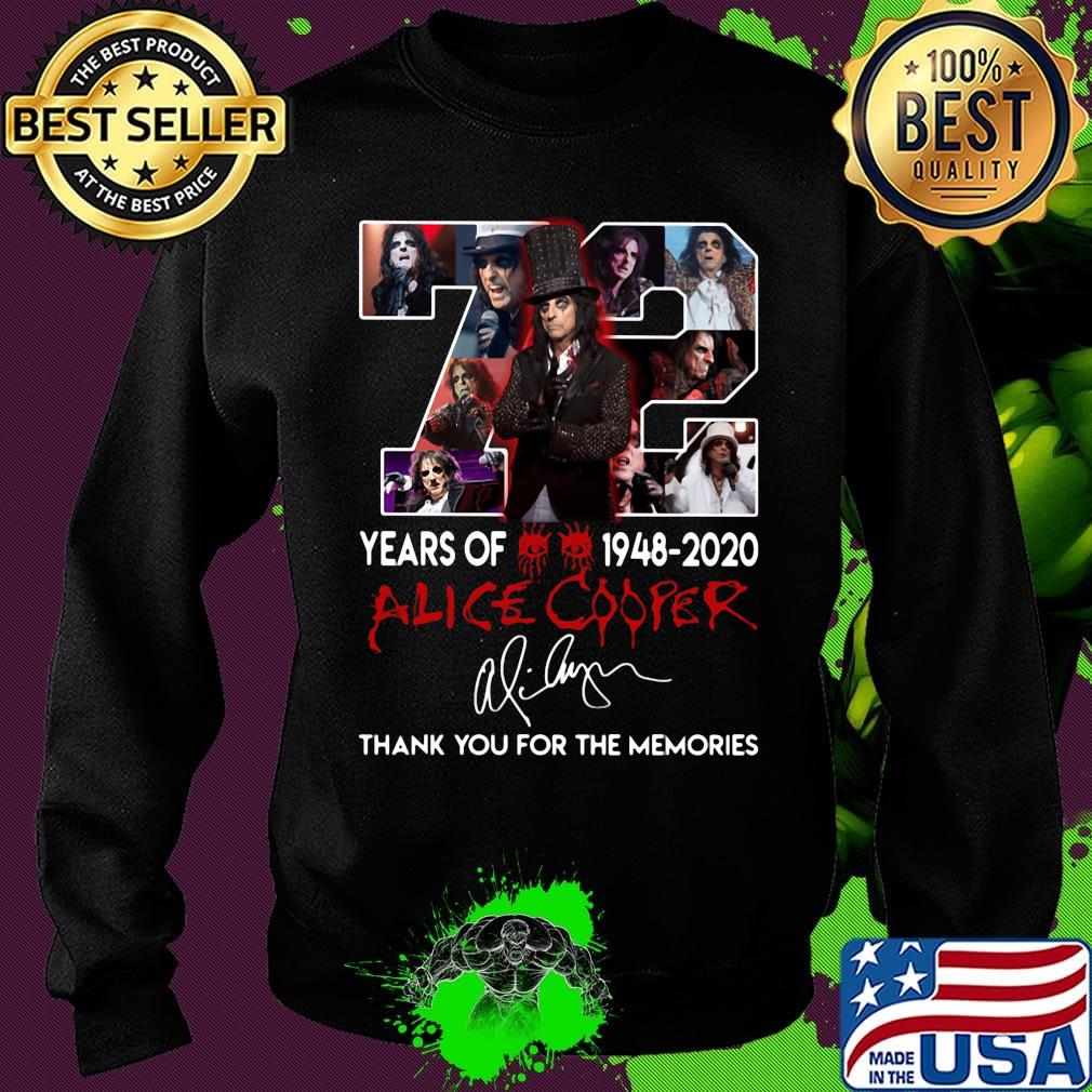 72 years of 1948 2020 alice cooper thank you for the memories signature s Sweater 72 years of 1948 2020 alice cooper thank you for the memories signature s Sweater